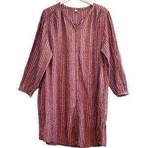 🌈 6/$60, Old Navy Long Sleeve, Midi Dress, Pockets, Lagonlook, Mauve, Size XL